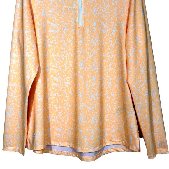 Adidas Printed Aeroready 1/4 Zip Golf Pullover Acid Orange Women’s Large - Picture 6 of 15
